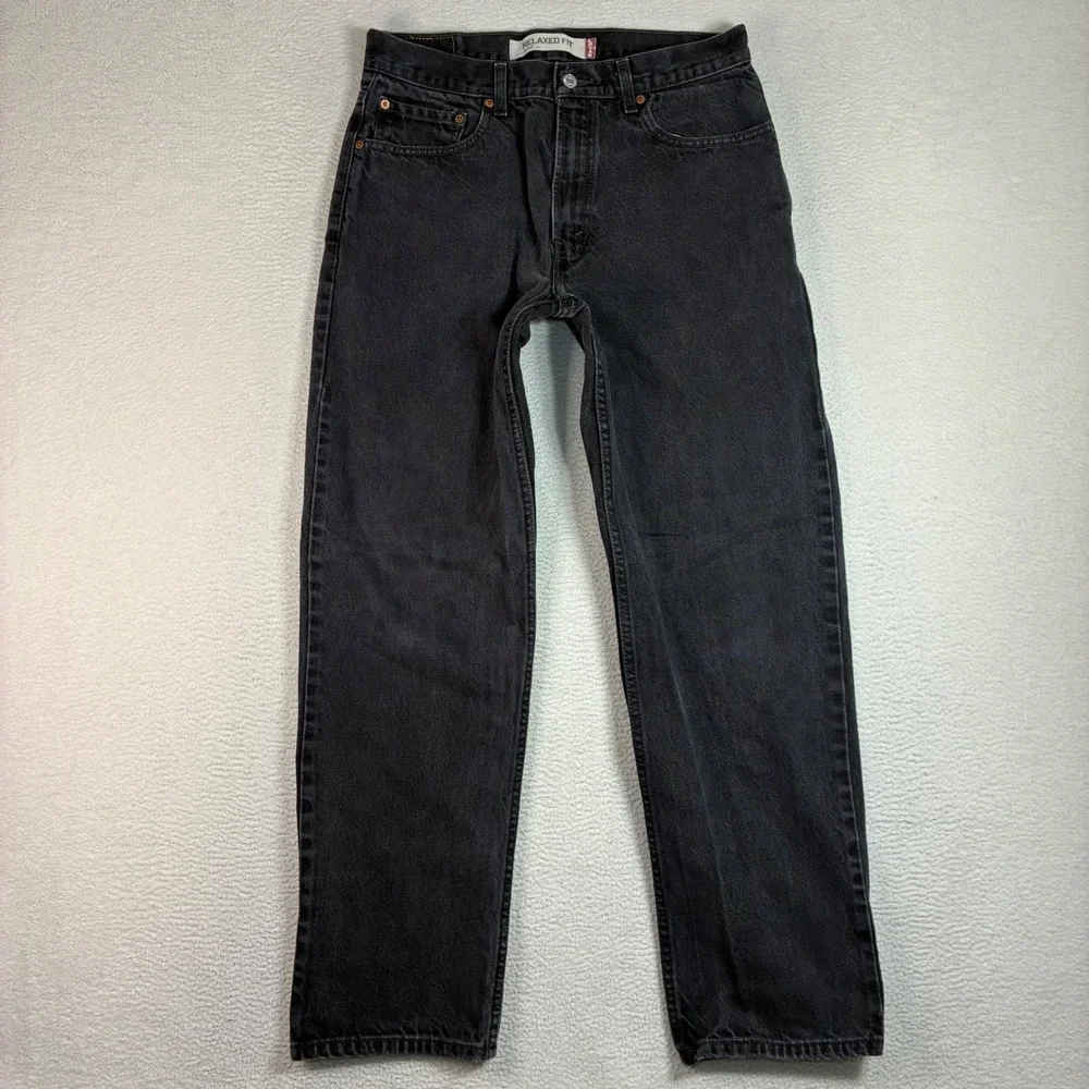 Lot of 2 Vintage Levis 550 Relaxed Jeans Men 33x32 Blue Black Faded Tapered Y2K